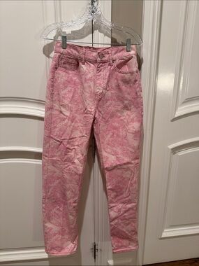 BDG Pink High-Rise Printed Jeans